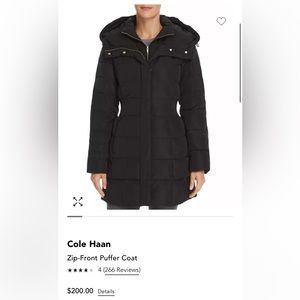 Cole haan black winter jacket